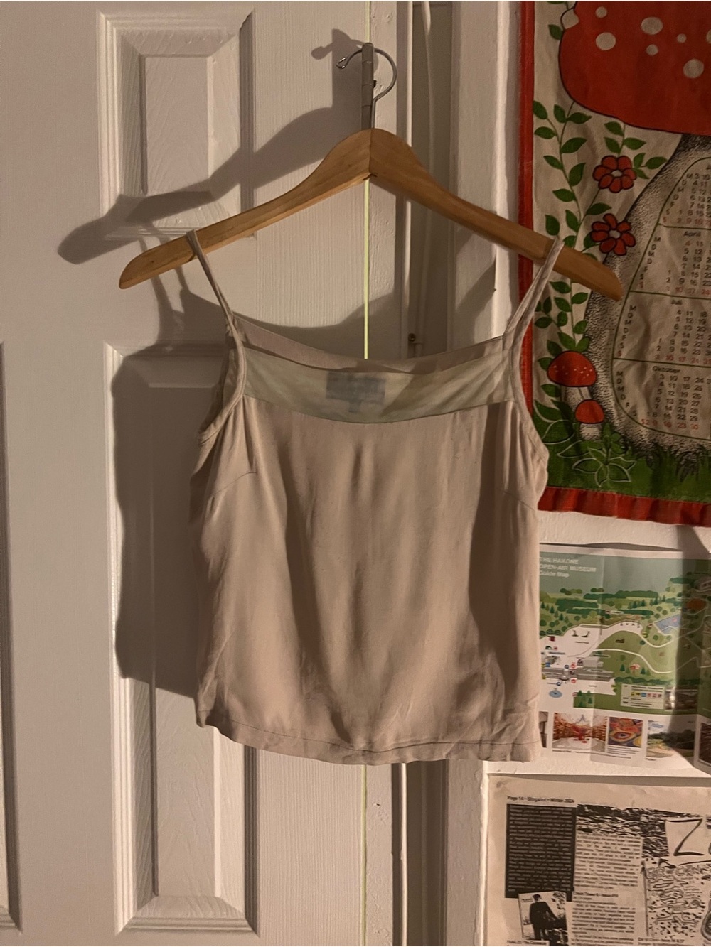 Womens Cream Cami Top